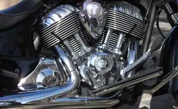 black and silver motorcycle engine