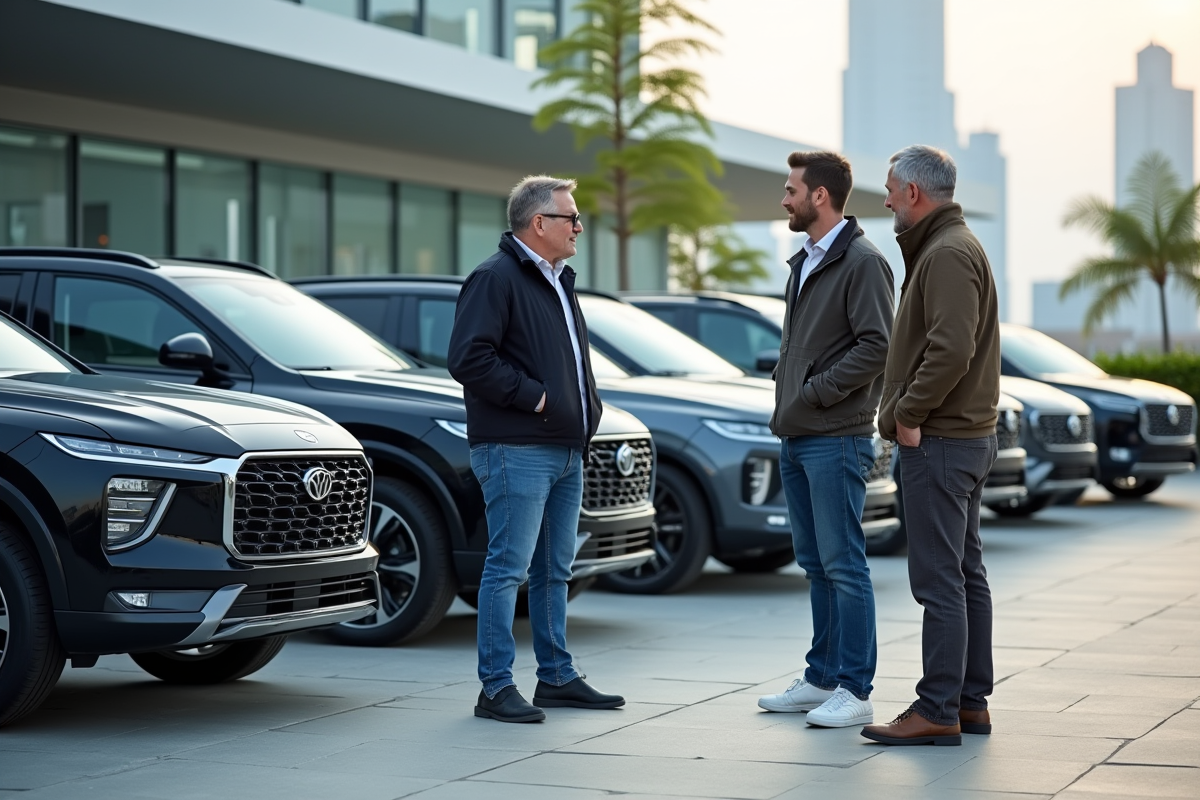 Groupe d'experts automobiles devant SUV 2025