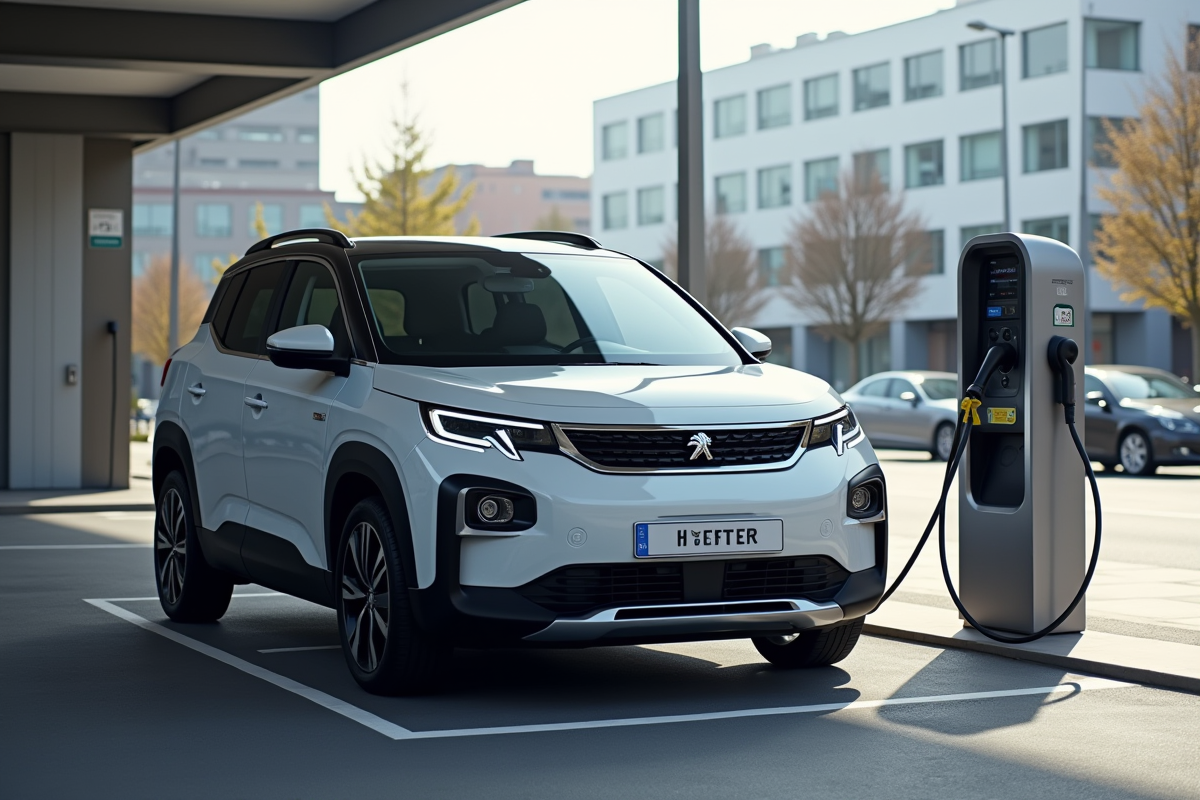Peugeot Rifter 2024 en station de recharge urbaine